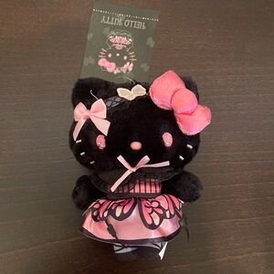 Hello Kitty Butterfly Mascot Holder Black Bag Charm by Sanrio New With Tags